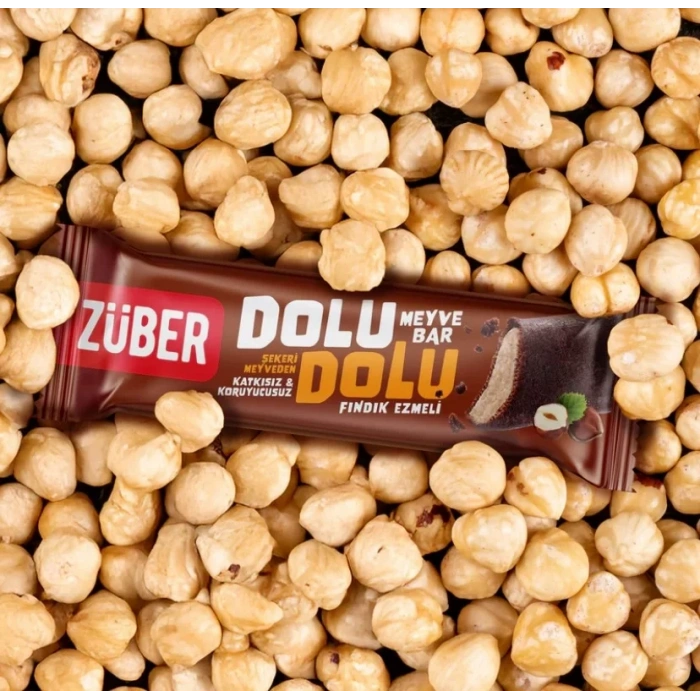 Üreticiniz Dolu Dolu Fındık Ezme Meyve Bar 30 Gr