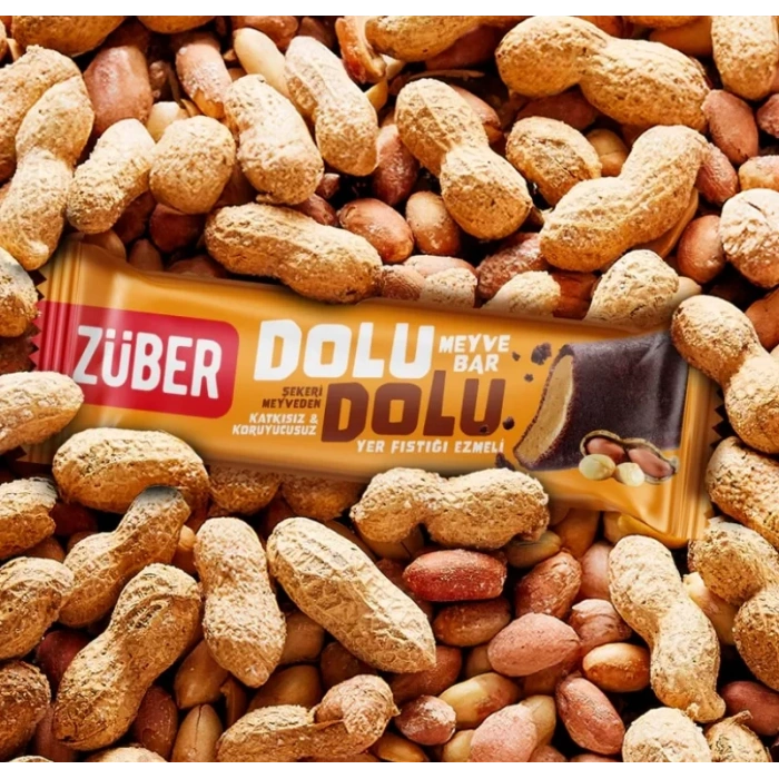 Üreticiniz Dolu Dolu Fıstık Ezme Meyve Bar 30 Gr