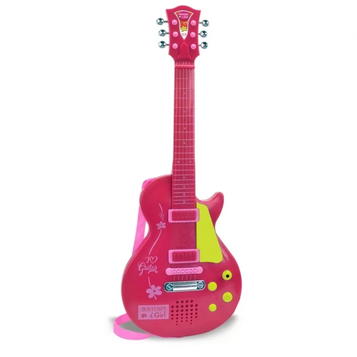 Üreticiniz Elektronik Tuşlu Ve Telli Askılı Pembe Gitar