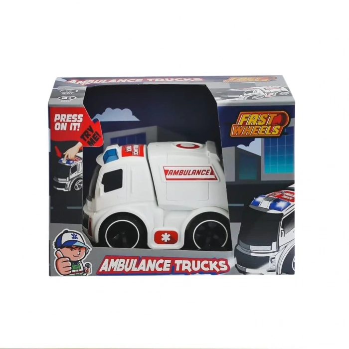 Üreticiniz Er-247 Fast Wheels Ambulans Kamyonu -erdem Oyuncak