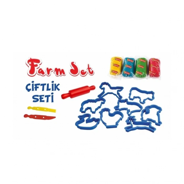 Üreticiniz Ern-588 Orta Kutulu Çiftlik Oyun Hamuru Seti  - Eren Oyuncak