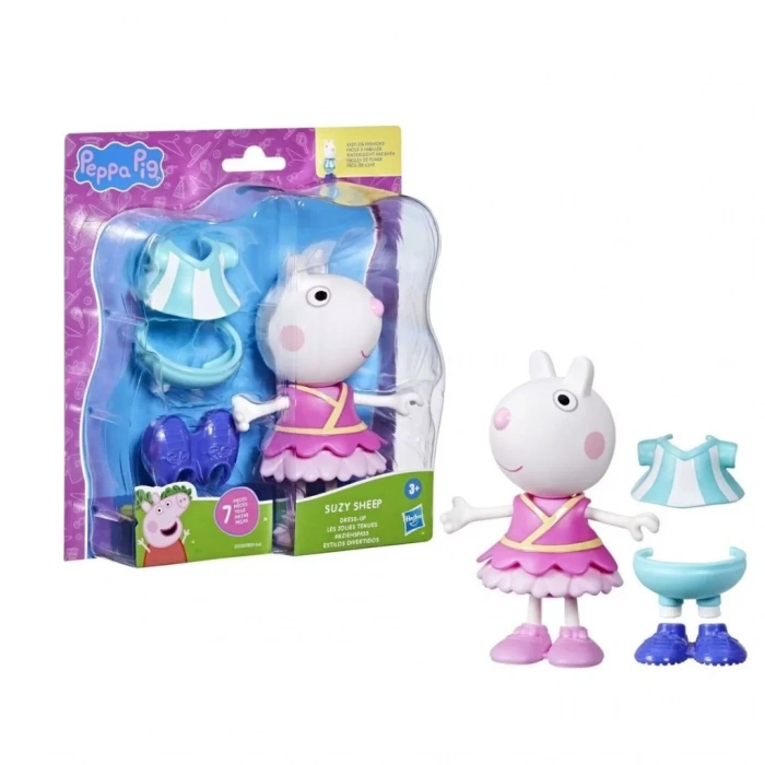 Üreticiniz F8859 Peppa Pig Ve Ailesi Kıyafetli Figür Seti +3 Yaş