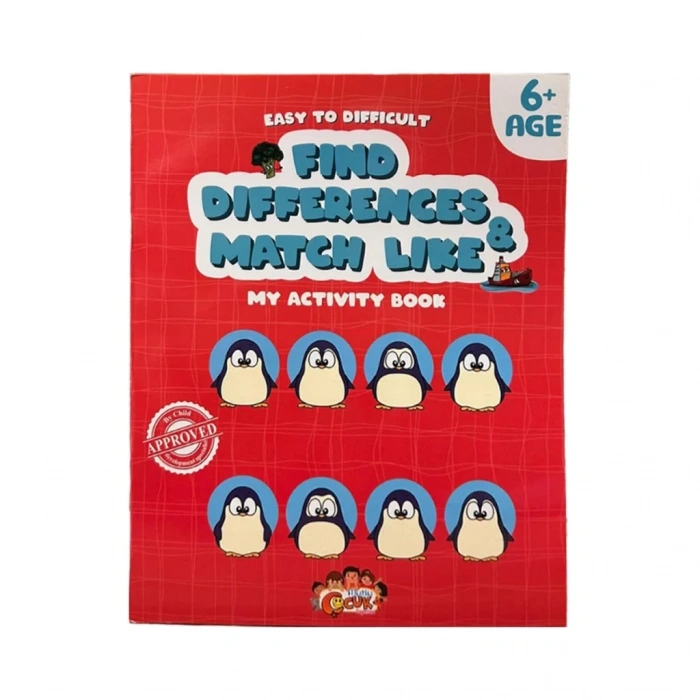 Üreticiniz Find Differences Matc Like My Activity Book
