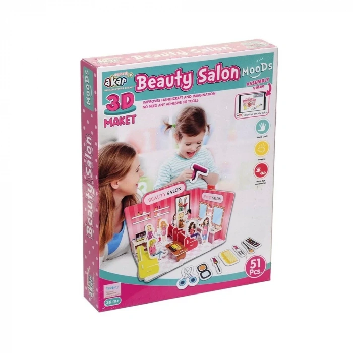 Üreticiniz Güzellik Salonu Maket 3 Boyutlu Puzzle
