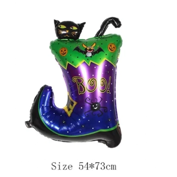 Üreticiniz Halloween Çizmeli Kara Kedi Folyo Balon