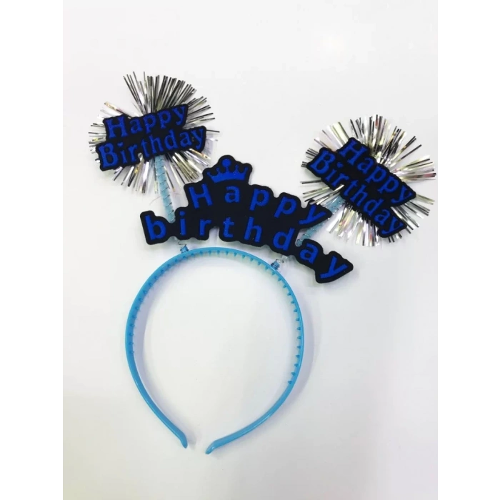 Üreticiniz Happy Birthday Neon Renk Doğum Günü Tacı 12 Adet