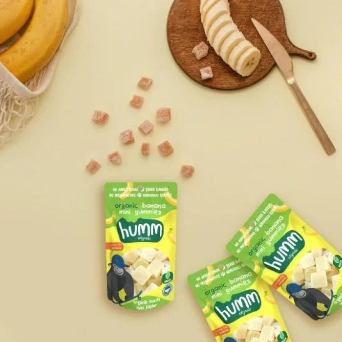 Üreticiniz Humm Organik Muzlu Glutensiz Vegan Mini Küpler 30 Gr