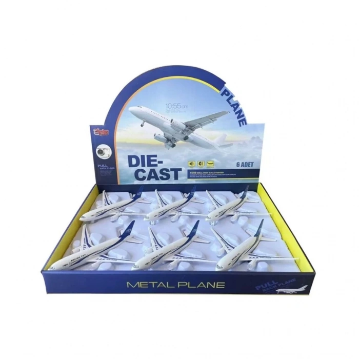 Üreticiniz Hw-180 2830 Blue Cb Işıklı Sesli Metal Yolcu Uçağı