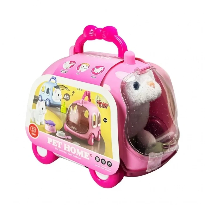 Üreticiniz Jnd-6801 Taşıma Araba Çantalı Hareketli Pilli Kedi Set -vardem Oyuncak