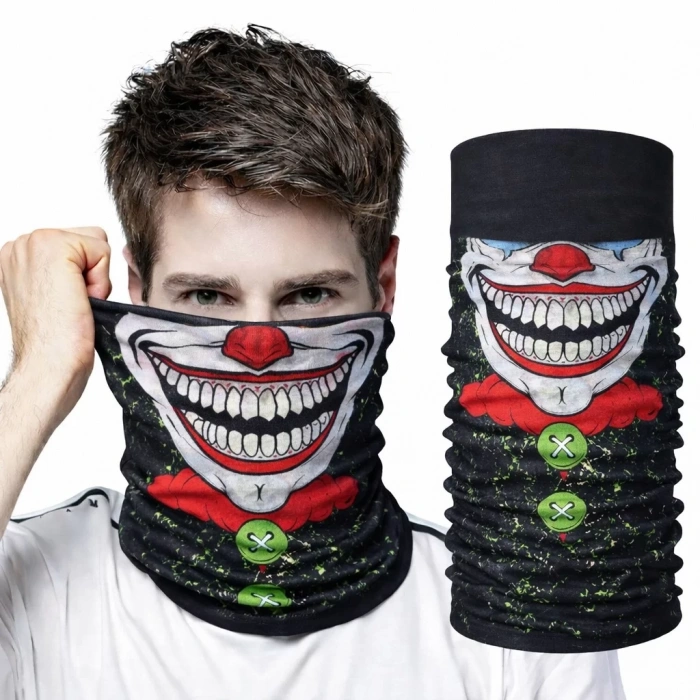 Üreticiniz Joker Yüz Baskılı Baf Bandana - Çok Amaçlı Boyunluk Bandana 2 No