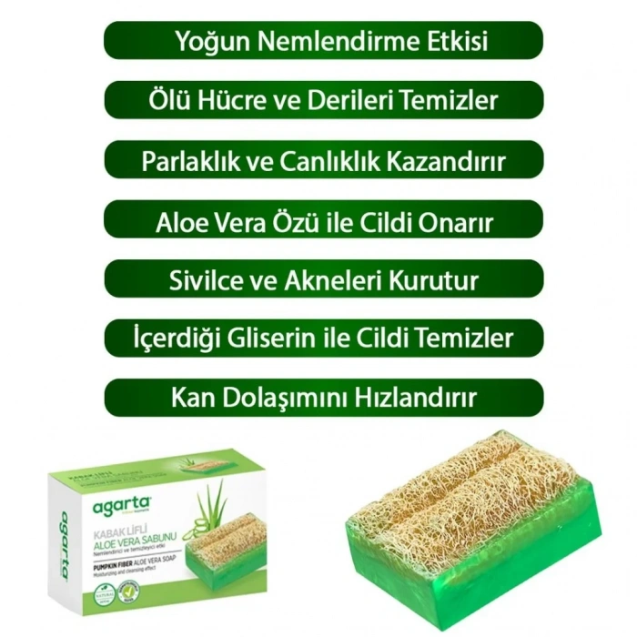 Üreticiniz Kabak Lifli Aloe Vera Sabunu 125 Gr