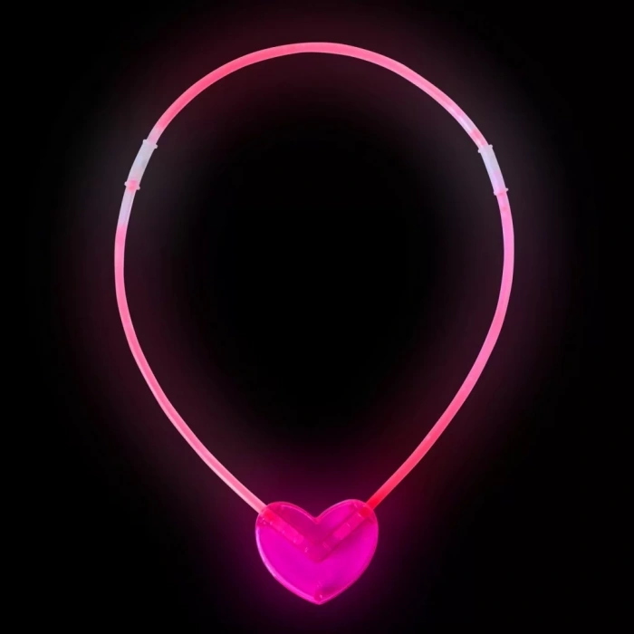 Üreticiniz Karanlıkta Yanan Glow Stick Kalp Şekilli Kolye 6 Renk 6 Adet