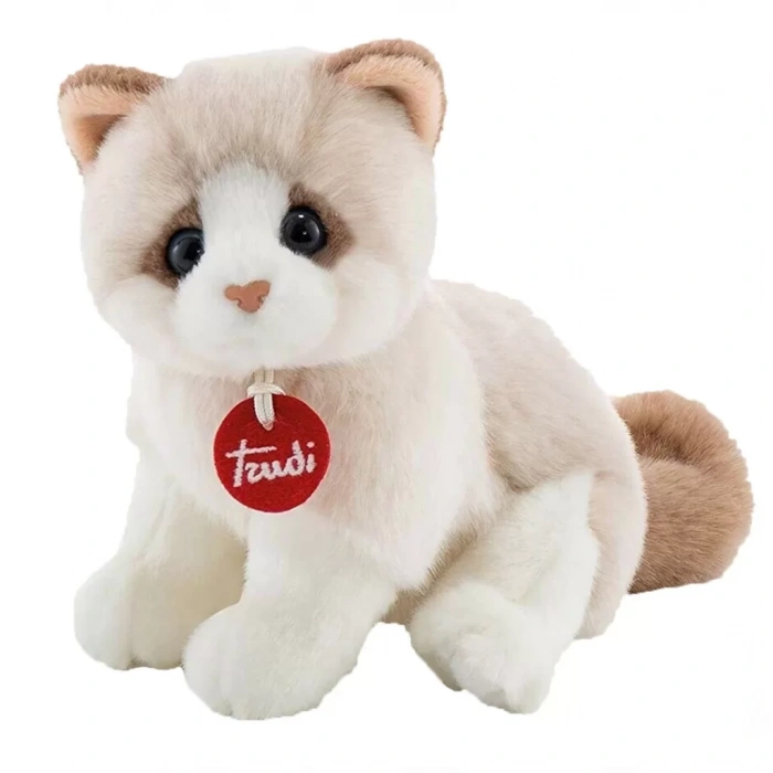 Üreticiniz Kitty Peluş Beyaz Bej Kedi 20 Cm