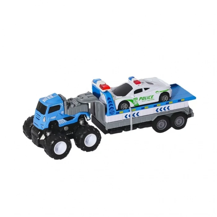 Üreticiniz Klx600-361 Sürtmeli Die Cast 4x4 Polis Arabası Taşıyıcılı -vardem