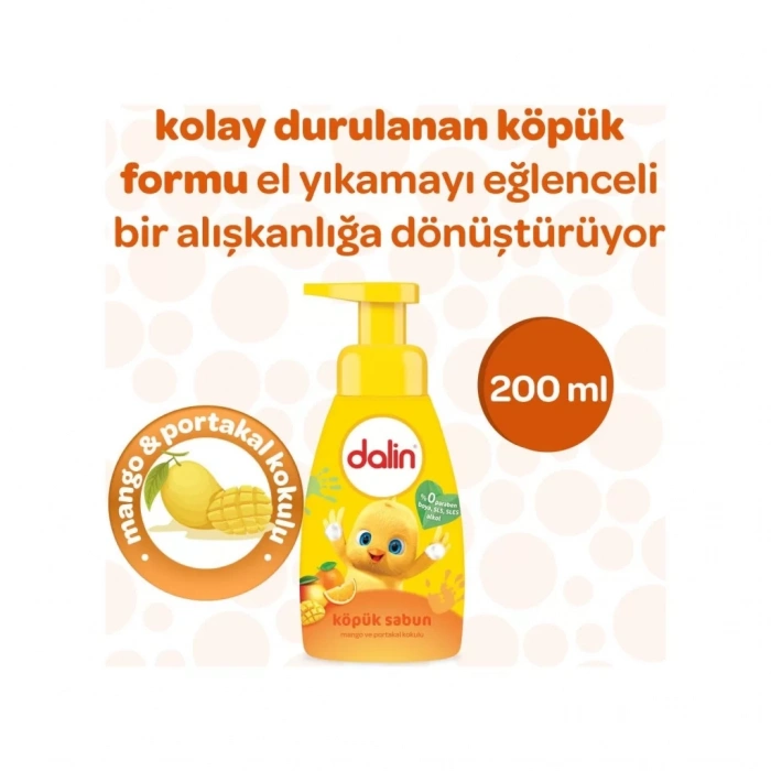 Üreticiniz Köpük Sabun Mango Ve Portakal Kokulu 200 Ml