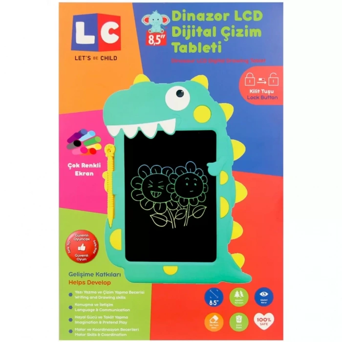 Üreticiniz Lcd Dijital Renkli Dinozor Çizim Tableti 8,5 İnç