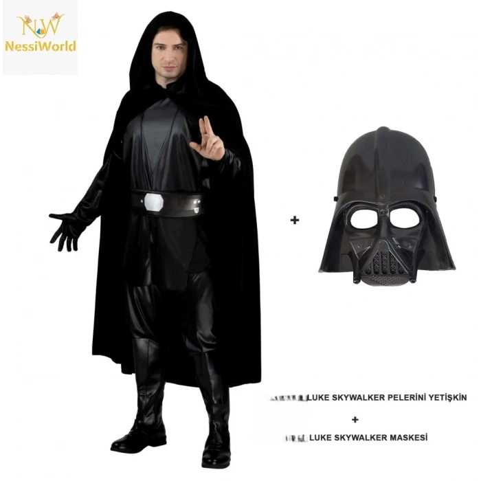 Üreticiniz Luke Skywalker Pelerini Yetişkin Ve Maskesi