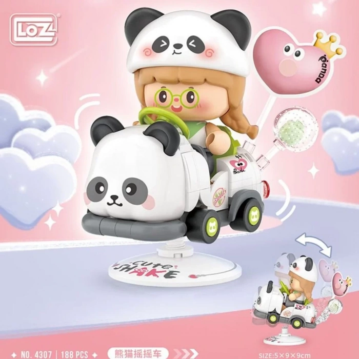 Üreticiniz Lz-4307 Loz Panda Sallanan Sürüş 188 Parça Block Oyuncak