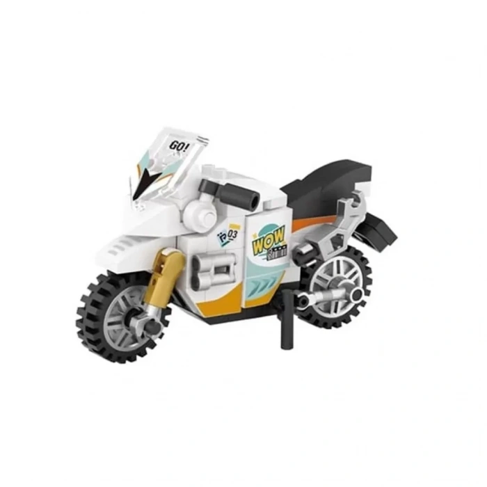 Üreticiniz Lz-8624  motorsiklet 120 Parça Block Oyuncak Mini Poşet