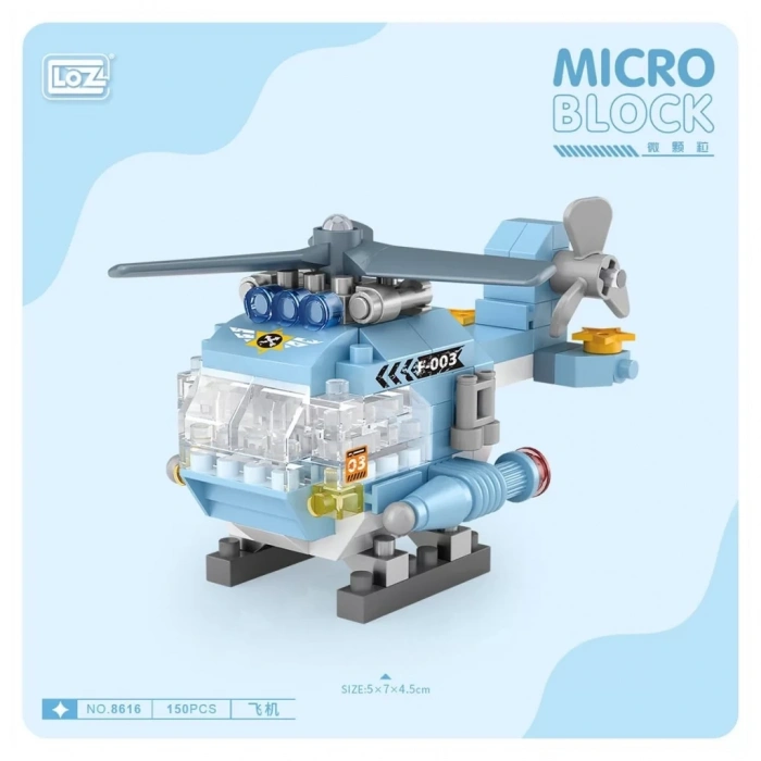 Üreticiniz Lz8616 Loz Helikopter Blok Seti Mini Poşet -vagon Life
