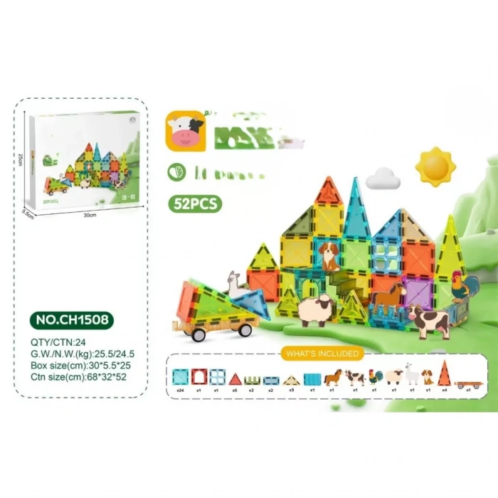 Üreticiniz Magnetic Blok 5.5 Cm 52 Parça