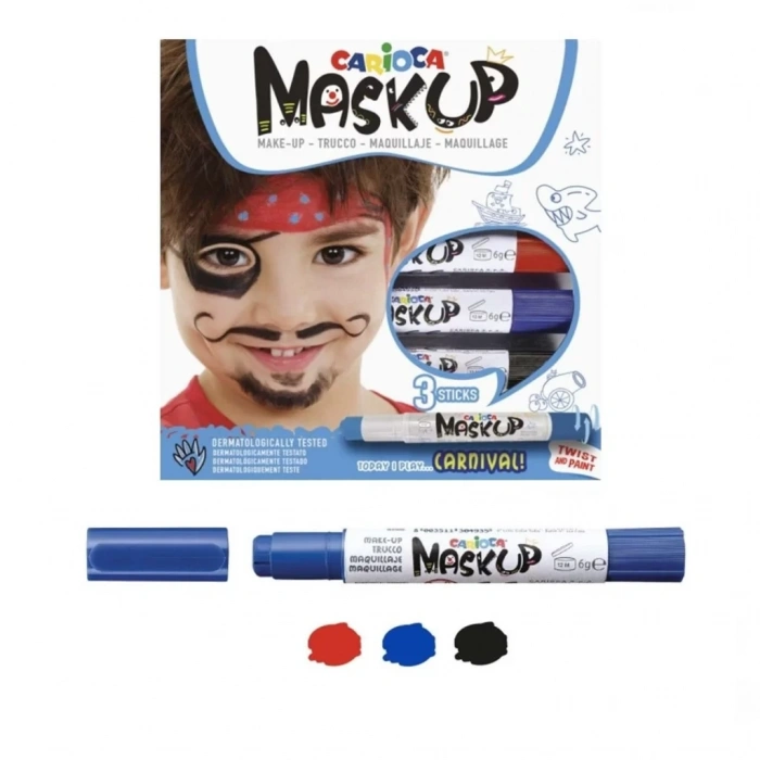 Üreticiniz Mask Up Yüz Boyası 3 Renk Carnival