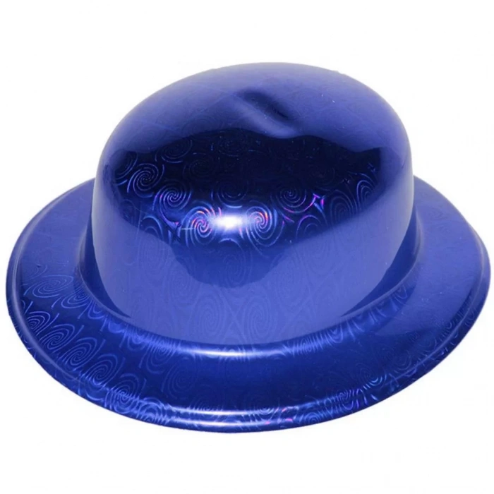 Üreticiniz Mavi Renk Hologramlı Plastik Yuvarlak Melon 27x24 Cm