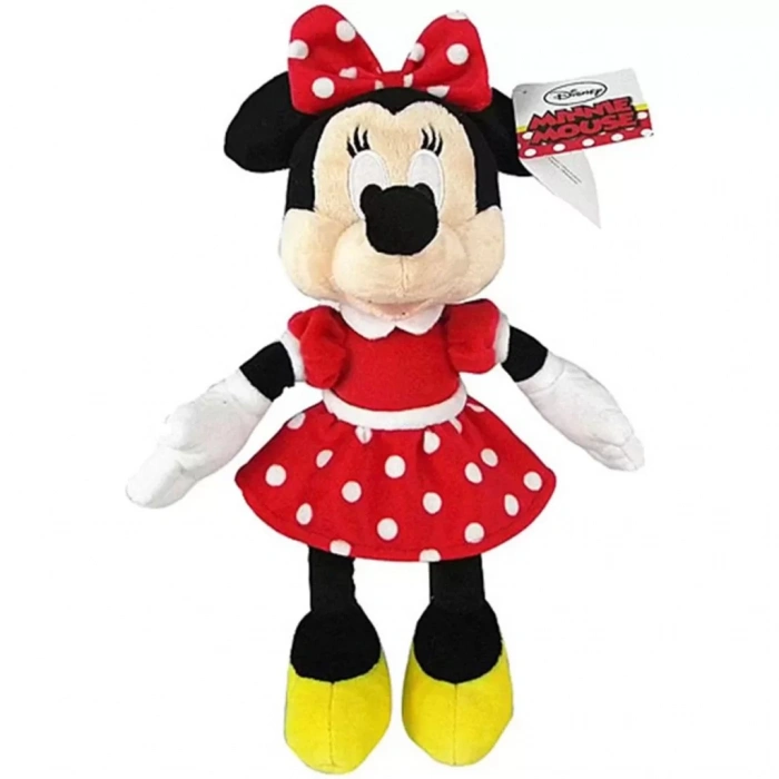 Üreticiniz Minnie Kırmızı Elbiseli Peluş 25 Cm