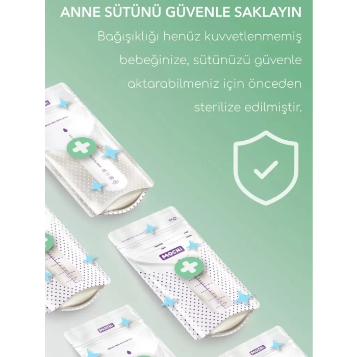 Üreticiniz Mochi Anne Sütü Saklama Poşeti 120 Adet