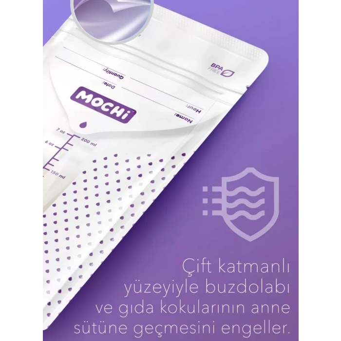 Üreticiniz Mochi Anne Sütü Saklama Poşeti 120 Adet