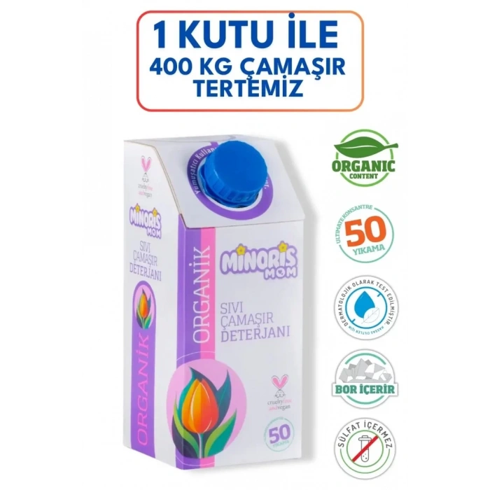 Üreticiniz Mom Organik Sıvı Çamaşır Deterjanı 1 Lt 50 Yıkama