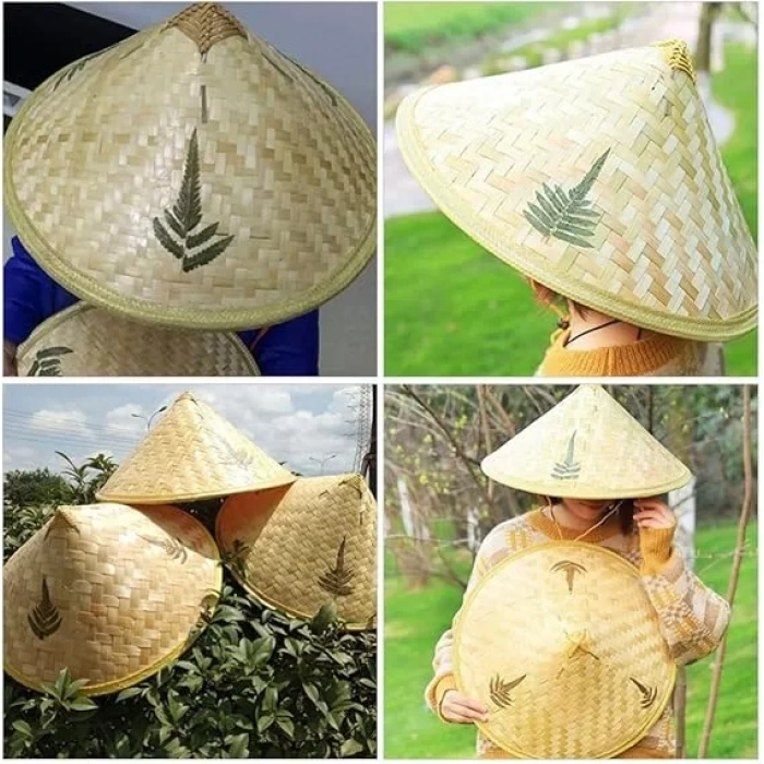 Üreticiniz Naturel Renk Cambodia Kamboçyalı Vietnam Şapkası Pvc Hasır