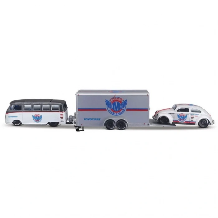 Üreticiniz Nessiworld 1/64 Design Seri Yarış Takımı Römork Ve Araç Set