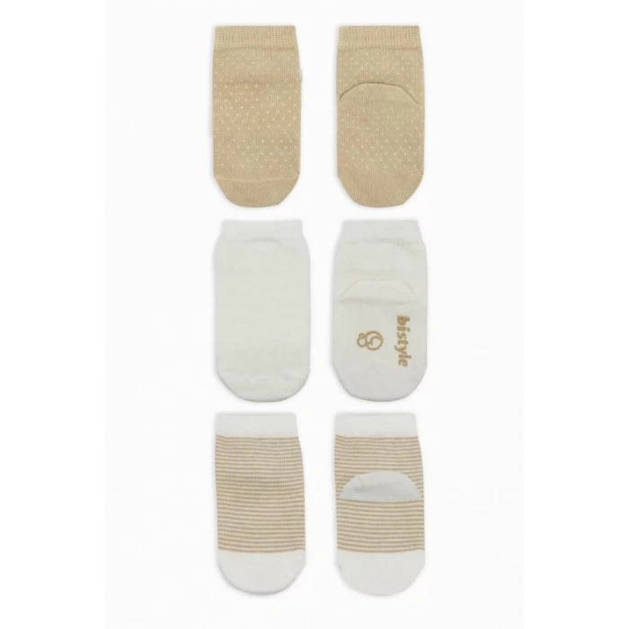Üreticiniz Nessiworld Puanlı Kaymaz Penye Soket Çorap 3lü Bs10108 Bej