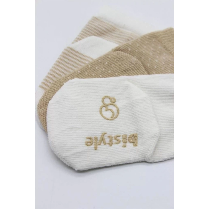 Üreticiniz Nessiworld Puanlı Kaymaz Penye Soket Çorap 3lü Bs10108 Bej