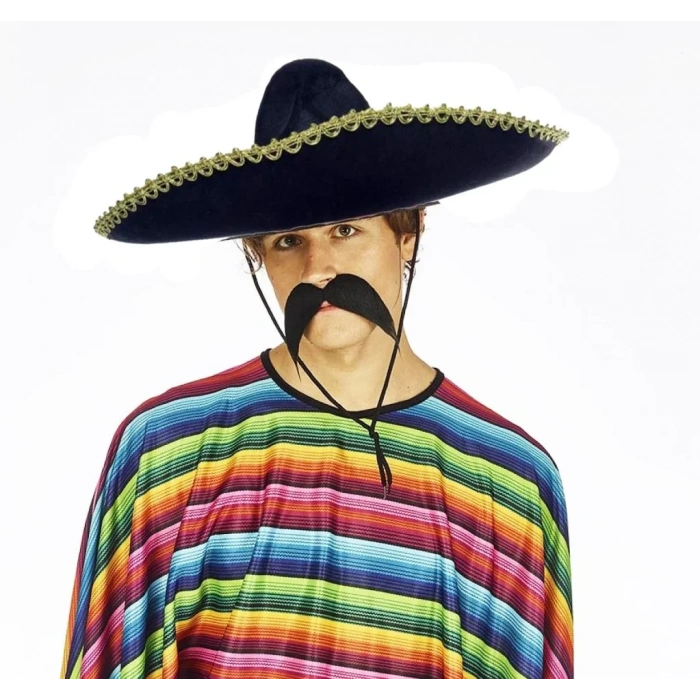 Üreticiniz Nessiworld Sombrero Meksika Şapkası Mariachi Altın Şeritli Yetişkin Boy