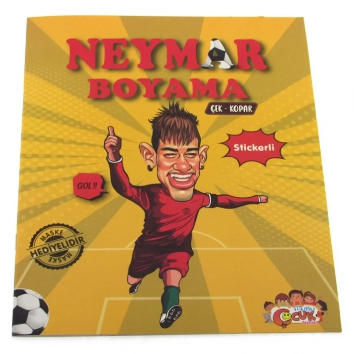 Üreticiniz Neymar Çıkartmalı Maskeli Boyama Kitabı