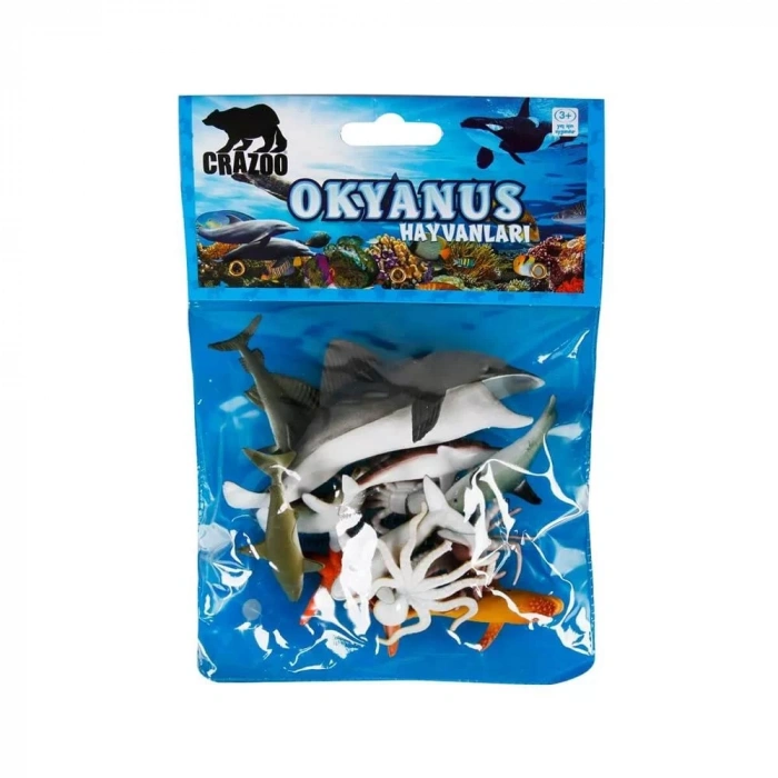 Üreticiniz Okyanus Hayvanları Poşetli Hayvan Oyun Seti