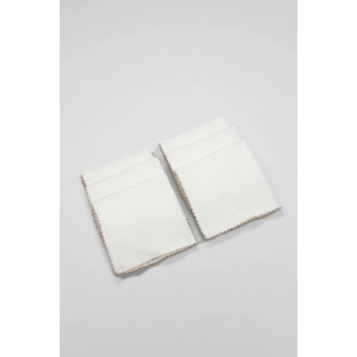 Üreticiniz Organik 28x28 6lı Havlu Mendil 90105 Ekru