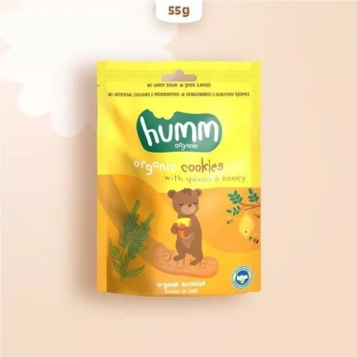 Üreticiniz Organik Ballı Ve Kinoalı Kurabiye 55 Gr
