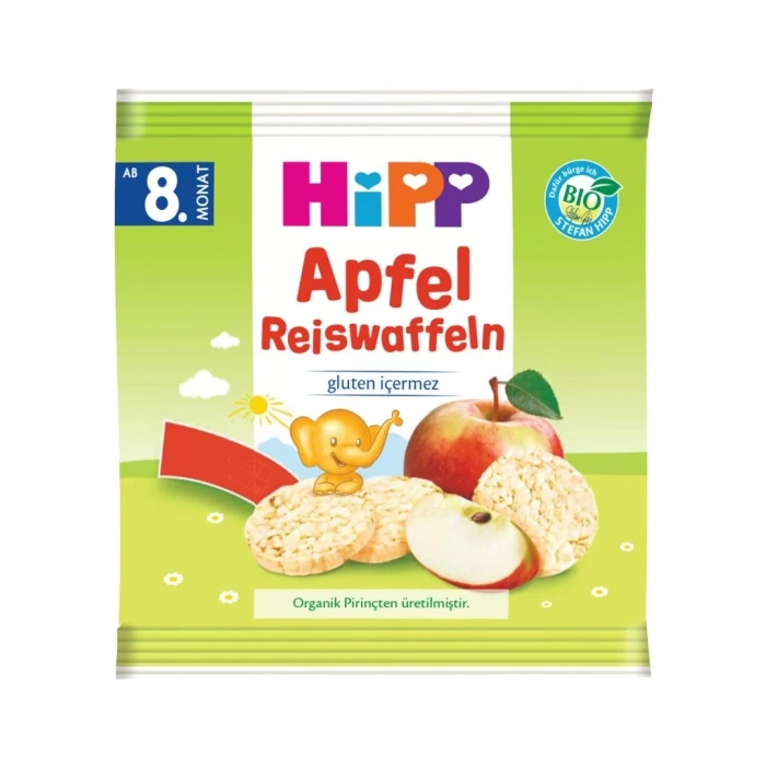Üreticiniz Organik Elmalı Pirinçli Bebek Gofreti 30 Gr