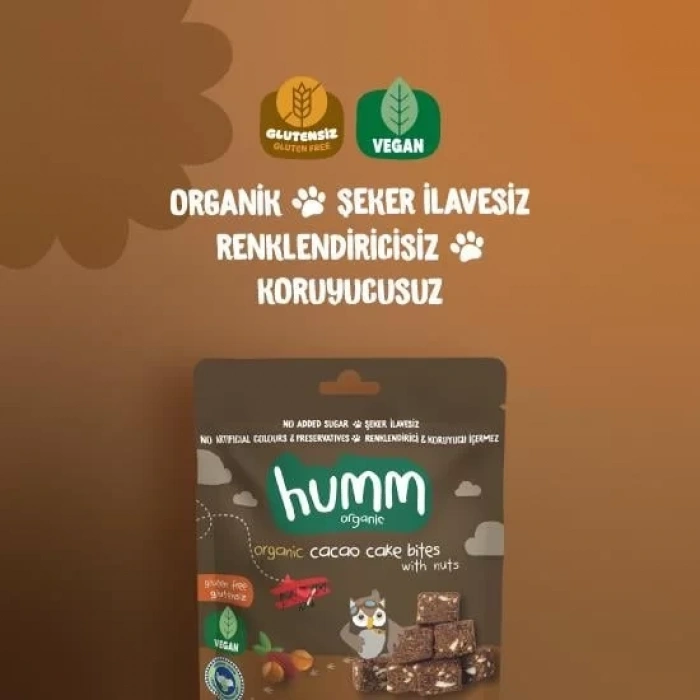 Üreticiniz Organik Fındıklı Kakaolu Vegan Kek 30 Gr