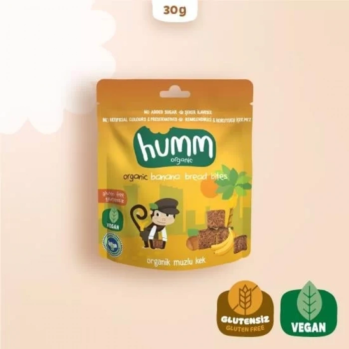 Üreticiniz Organik Glutensiz Vegan Muzlu Kek 30 Gr