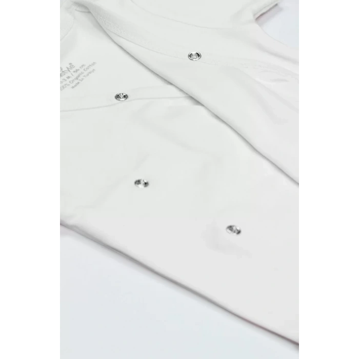 Üreticiniz Organik Natural Basic Style Kruvaze Uzun Kol Body Bs17102 Beyaz