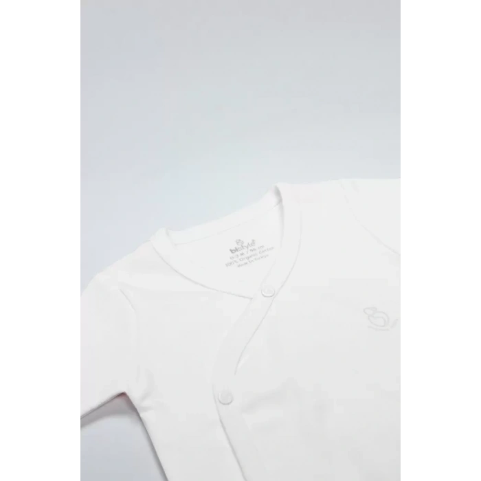 Üreticiniz Organik Natural Basic Style Kruvaze Yarım Kol Body Bs17101 Beyaz