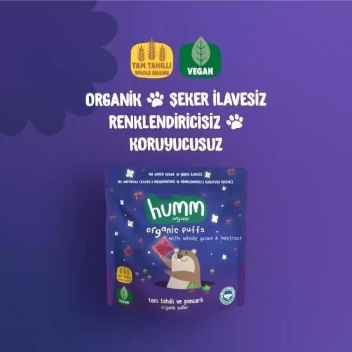 Üreticiniz Organik Pancarlı Ve Tam Tahıllı Puflar 30 Gr