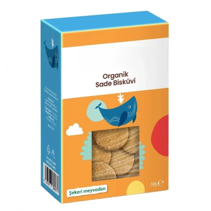 Üreticiniz Organik Sade Bisküvi 50gr