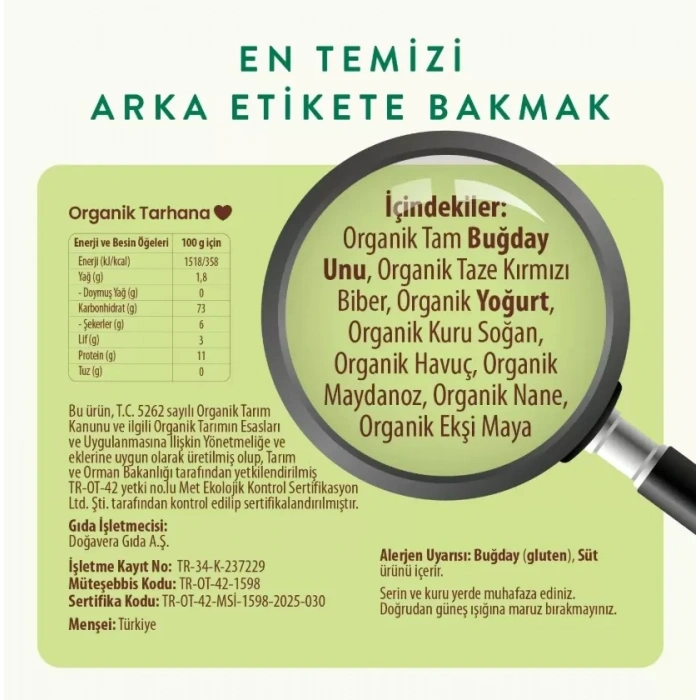 Üreticiniz Organik Tarhana 400 Gr