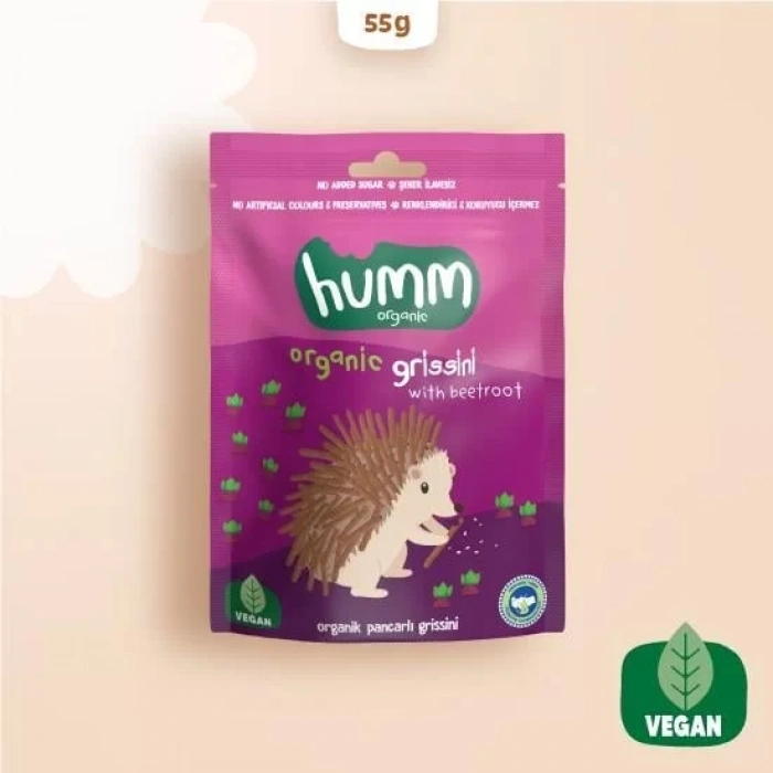 Üreticiniz Organik Vegan Pancarlı Grissini 55 Gr