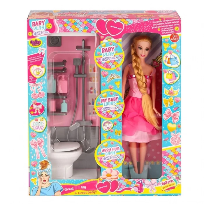 Üreticiniz Oyd-02387 Bebek Ve Banyo Oyun Seti - Oyuncak